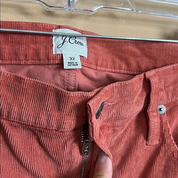 J. Crew Women’s Size 32 Salmon Vintage Slim Straight Leg Corduroy Jeans - Picture 2 of 6